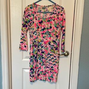 Lilly Pulitzer Vibrant Multicolor Long Sleeve Dress